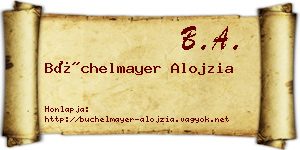 Büchelmayer Alojzia névjegykártya